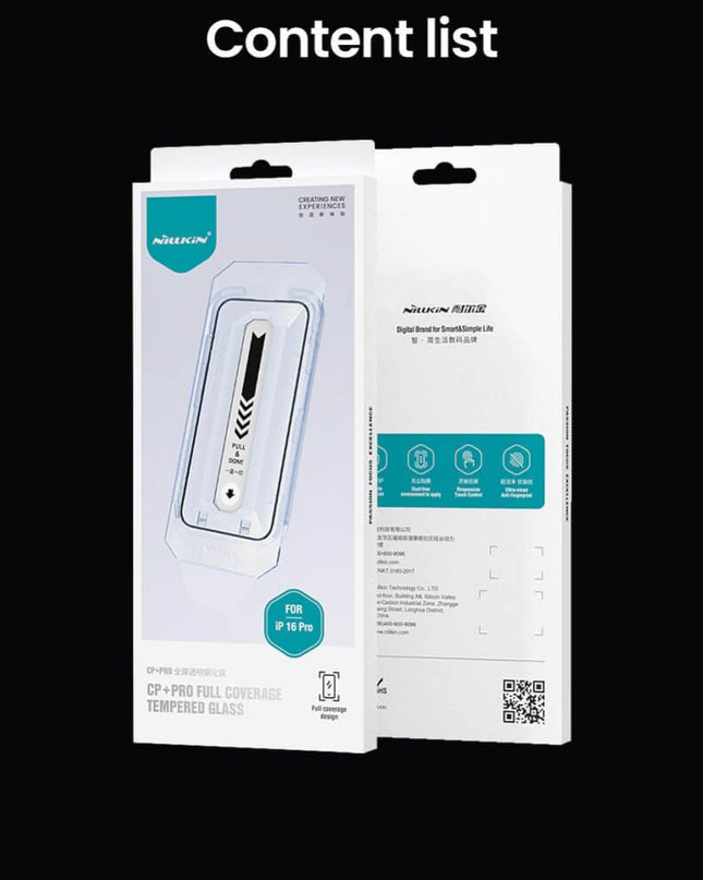 Zastitno Staklo Tempered glass Nillkin CP+ Pro za iPhone 16 Pro 6.3 crni