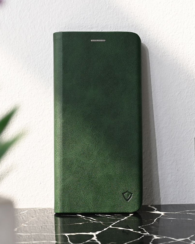 Maska za Honor X7e tamno zelena Teracell Elegant Flip