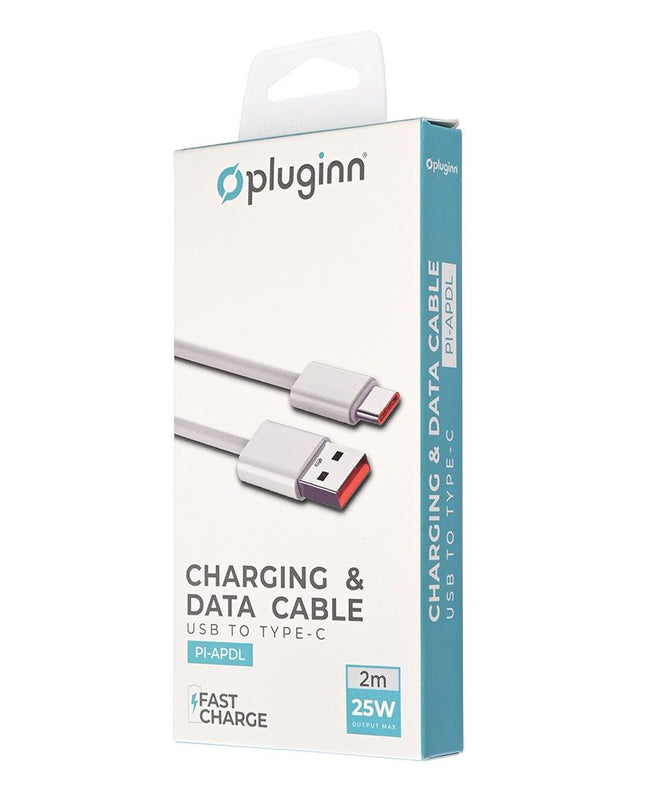 Data kabl Pluginn fast 25W USB na Type C beli 2m