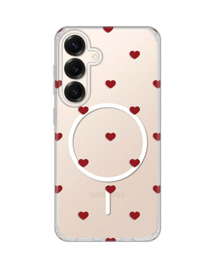 Maska za Samsung S931B Galaxy S25 Red Hearts Print Magsafe
