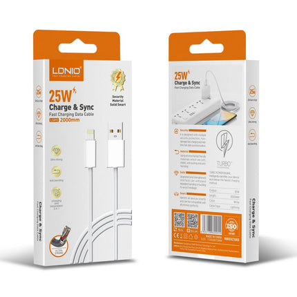 Data kabl LDNIO LS892 25W Fast Type C beli 2m