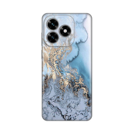 Maska za Honor X5c Plus Blue Gold Marble Silikonska Print