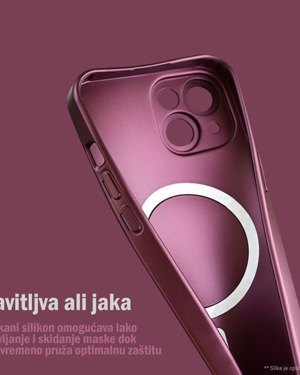 Maska za Samsung A075F Galaxy A07 roze Magsafe Chrome