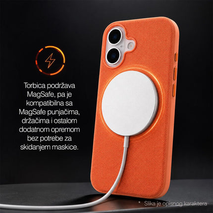 Maska za iPhone 15 Pro 6.1 braon Magsafe TechWoven