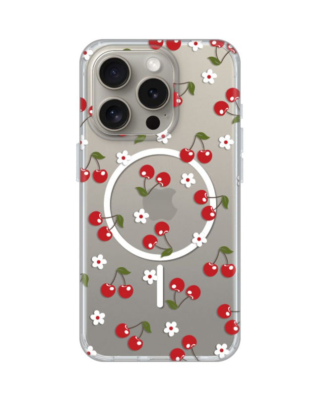 Maska za iPhone 16 Pro 6.3 Cute Cherries Print Magsafe