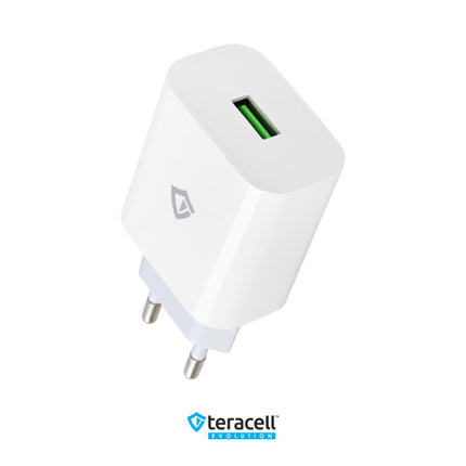 Kucni punjac Teracell Evolution TC-09 QC3.0 18W sa micro USB kablom beli CE