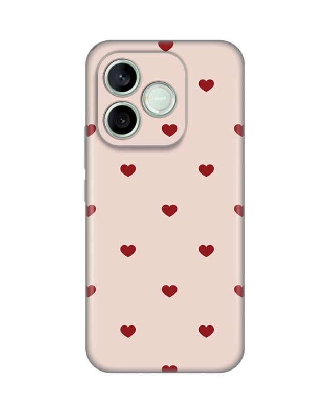 Maska za Honor 600 Lite Beige Hearts Silikonska Print