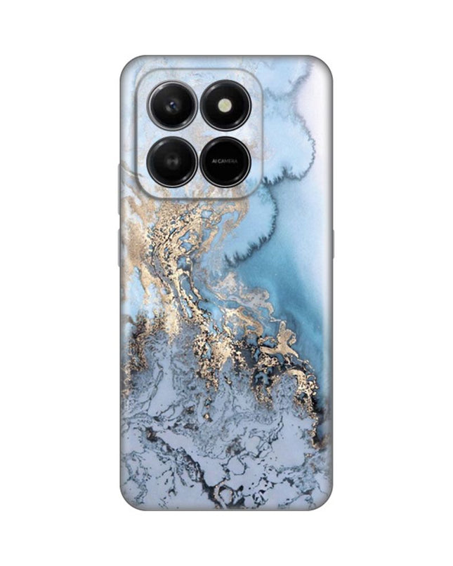 Maska za Honor X7d 4G/400 Smart 5G Blue Gold Marble Silikonska Print