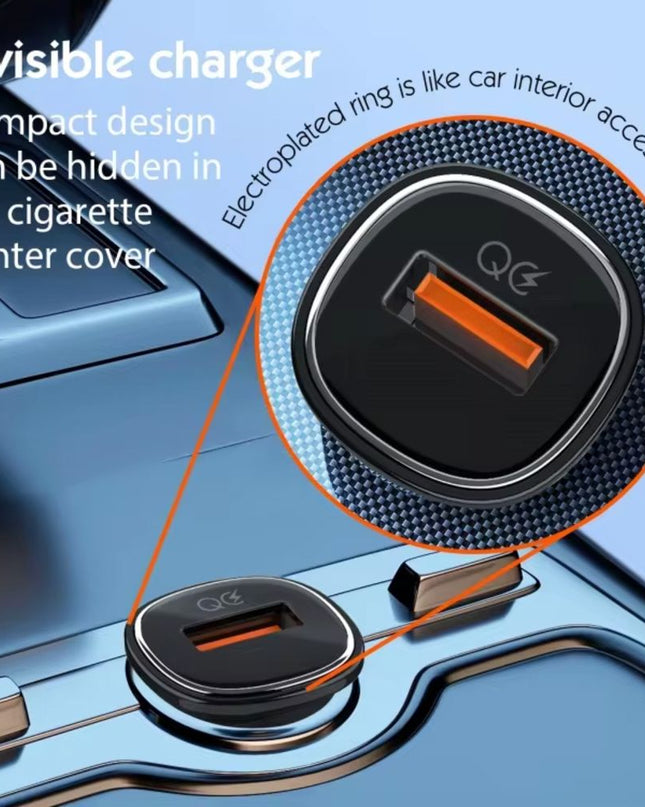 Auto punjac LDNIO C105, QC3.0, 30W USB Type C crni