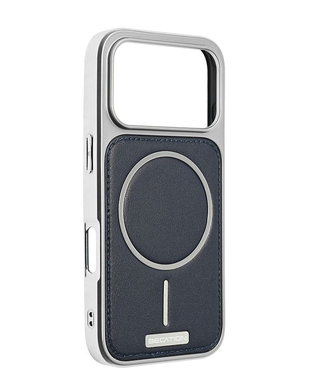 Maska za iPhone 17 Pro 6.3 tamno plava Magsafe Urban Leather