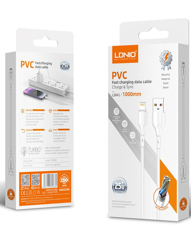 Data kabl LDNIO LS841 25W Fast iPhone lightning beli 1m