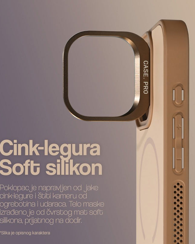 Maska za iPhone 17 Air 6.6 roze Magsafe Matte Shield