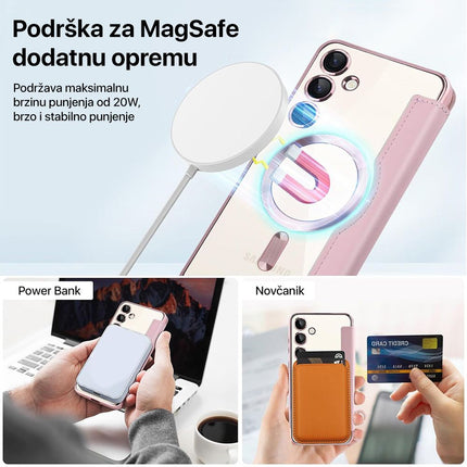 Maska za Samsung A576B Galaxy A57 crna Magsafe Lux Bi Fold
