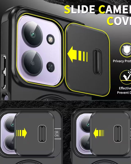 Maska za Xiaomi Redmi 15C 4G EU 173mm crna CamShield Ring stand