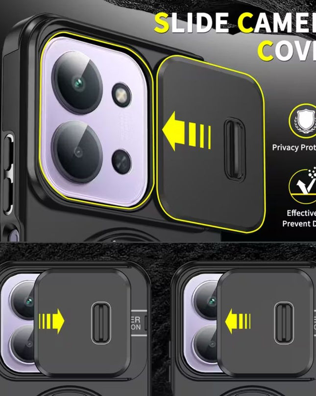 Maska za Xiaomi Redmi 15C 4G EU 173mm crna CamShield Ring stand