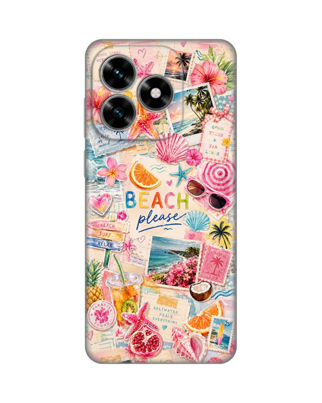 Maska za Honor X5c Plus Beach Please Silikonska Print Skin
