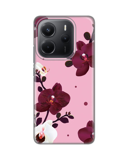 Maska za Xiaomi Redmi Note 14 4G (SRB) Pink Orchid Silikonska Print Skin
