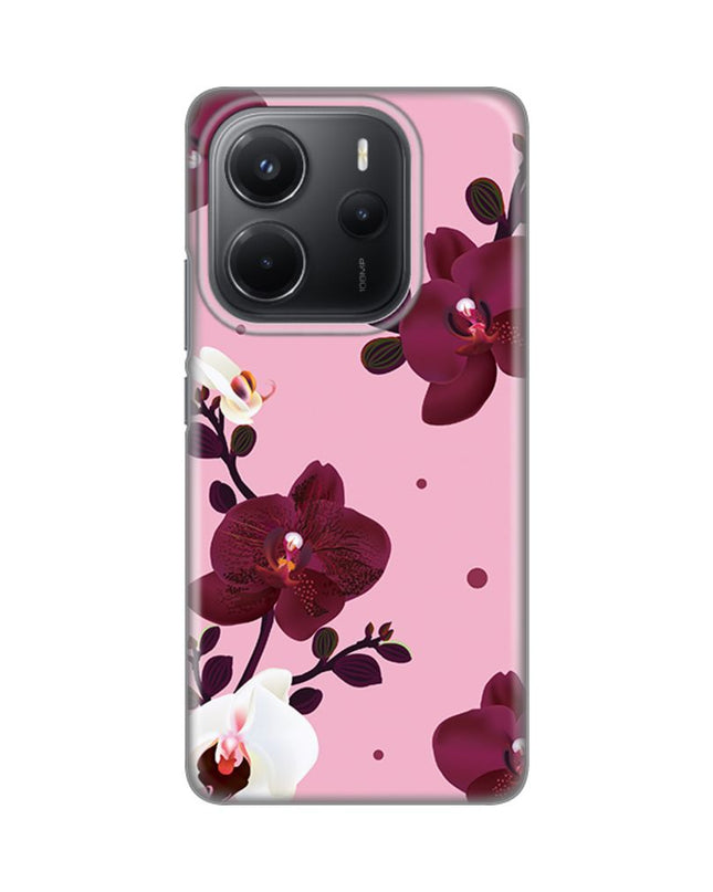 Maska za Xiaomi Redmi Note 14 4G (SRB) Pink Orchid Silikonska Print Skin