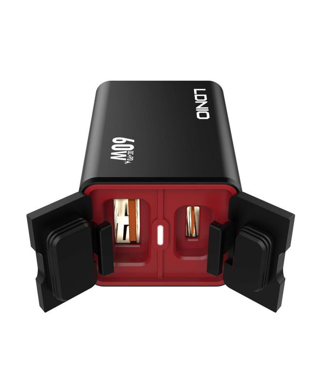Punjac za motor LDNIO C108 QC 30W, PD 30W total power 60W crni