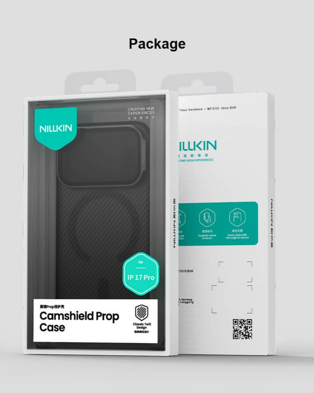 Maska za iPhone 17 Pro 6.3 crna (transparent kamera) Nillkin CamShield Prop