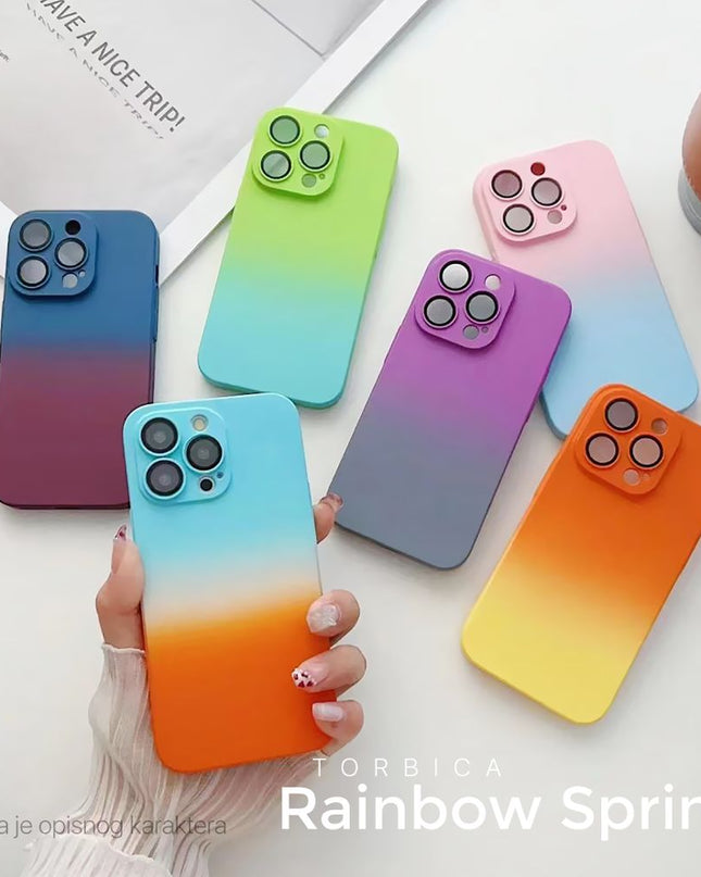Maska za Samsung A336B Galaxy A33 5G zeleno svetlo plava Rainbow Spring