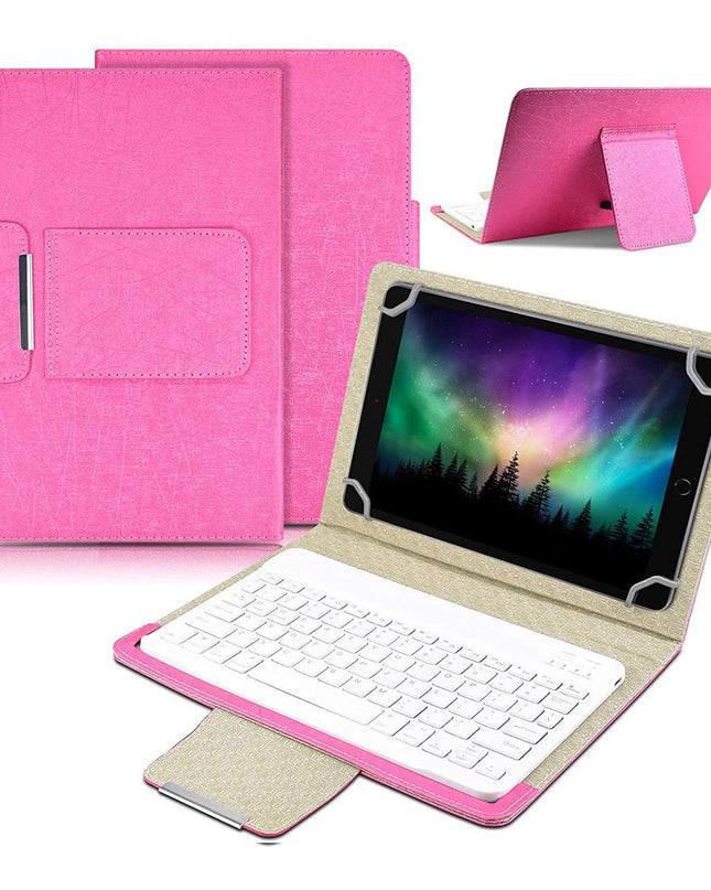 "Torbica sa Bluetooth Tastaturom Leather za Tablet 11"" Univerzalna pink"