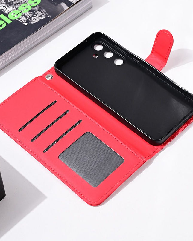 Maska za Samsung A556B Galaxy A55 5G crvena Wallet Romb