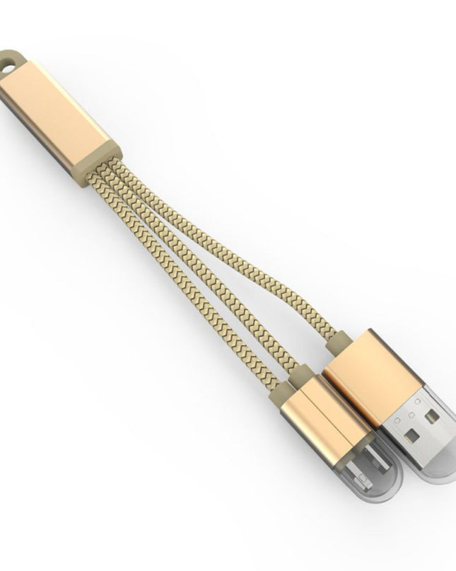 Data kabl LDNIO LC89 sa priveskom za iPhone lightning/micro USB zlatni