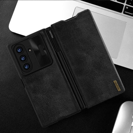 Maska za Samsung F966B Galaxy Z Fold 7 crna (with pen) Nillkin Qin Pro Leather