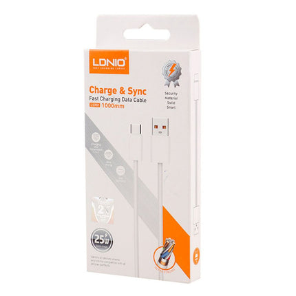 Data kabl LDNIO LS901 25W Fast Type C beli 1m