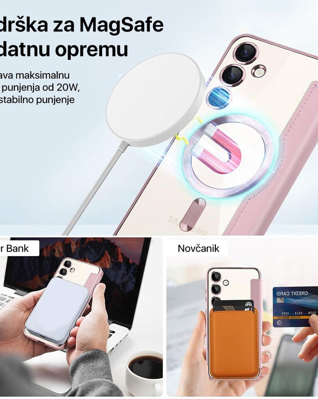 Maska za Samsung A576B Galaxy A57 plava Magsafe Lux Bi Fold