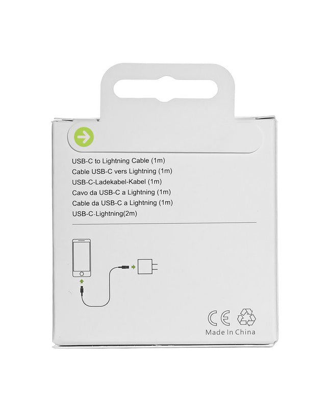 Data kabl L za iPhone 11-14 USB na Lightning beli 1m