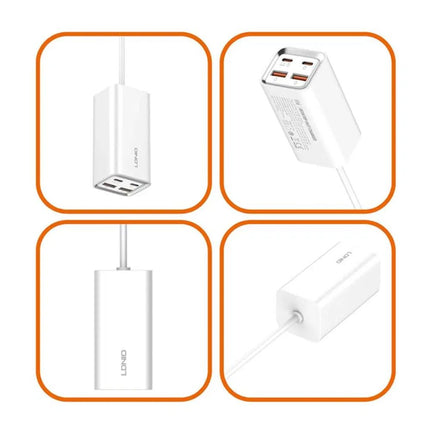 Kucni punjac LDNIO A4610C, QC4+, PD3.0, PPS, 65W beli