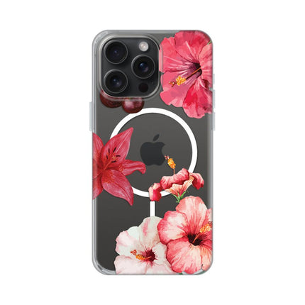 Maska za iPhone 15 Pro Max 6.7 Hibiscus Print Magsafe