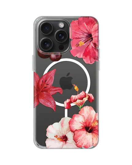 Maska za iPhone 15 Pro Max 6.7 Hibiscus Print Magsafe