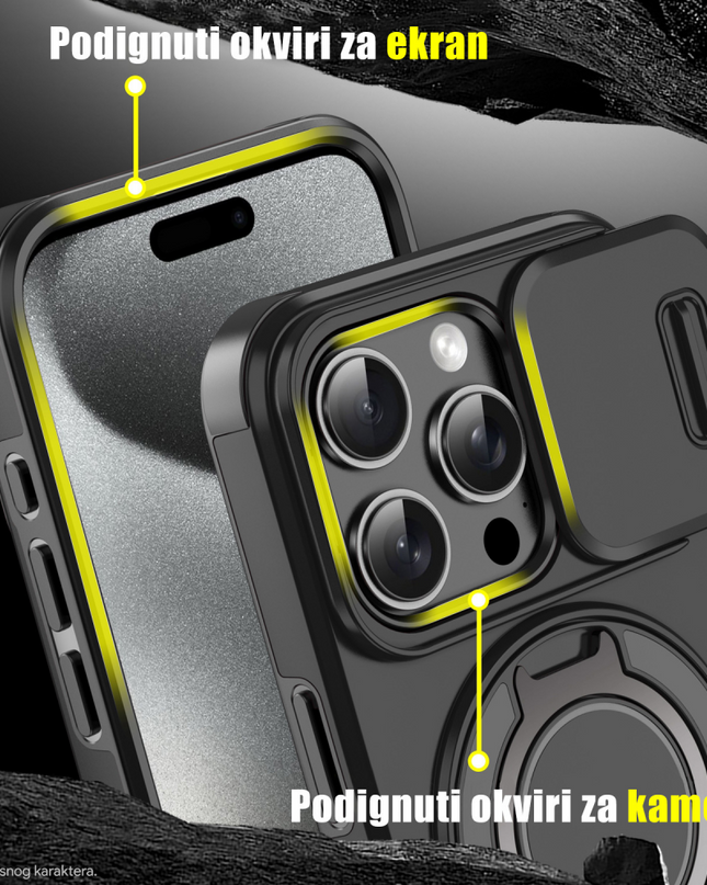 Torbica CamShield Ring stand za Samsung A266B Galaxy A26 5G crna