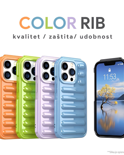 Torbica Color Rib za iPhone 15 Pro Max 6.7