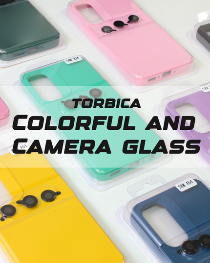 Torbica Colorful and Camera glass za Samsung A245F Galaxy A24 4G ljubicasta