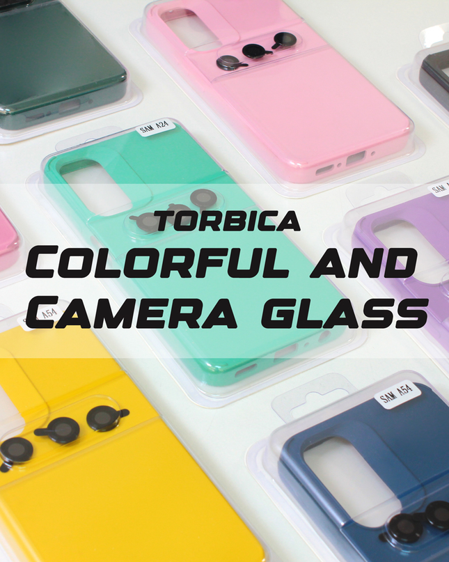 Torbica Colorful and Camera glass za Samsung A245F Galaxy A24 4G ljubicasta
