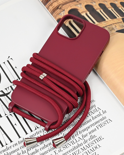 Torbica Crossbody za iPhone 13 6.1 bordo