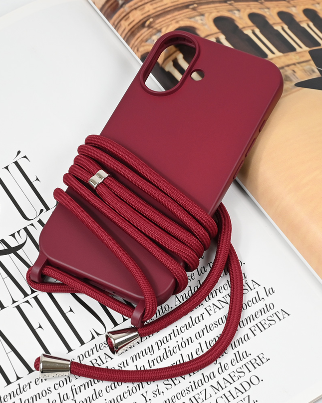 Torbica Crossbody za iPhone 16 6.1 bordo