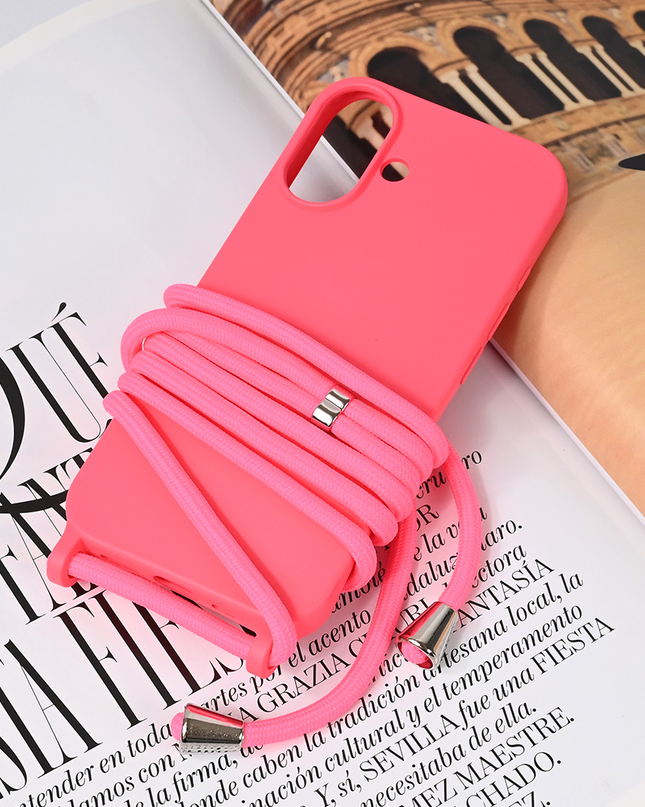Torbica Crossbody za iPhone 16 6.1 pink