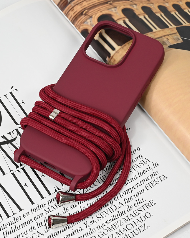 Torbica Crossbody za iPhone 16 Pro 6.3 bordo
