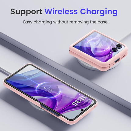 Torbica Flip za Motorola Razr 50 Ultra roze
