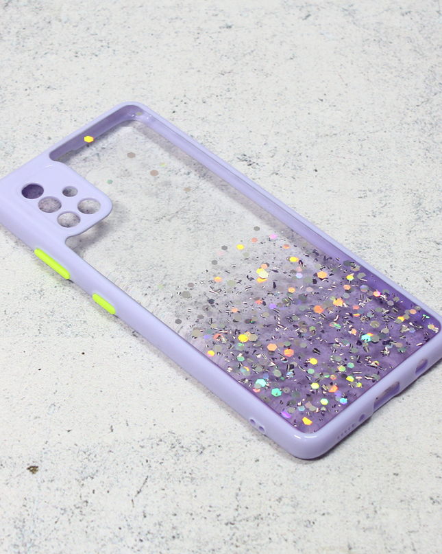 Torbica Frame Glitter za Samsung A715F Galaxy A71 ljubicasta