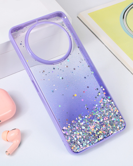 Torbica Frame Glitter za Xiaomi Redmi A3 ljubicasta