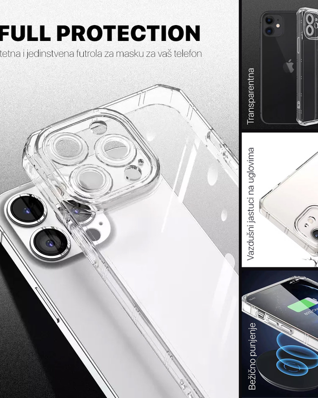 Torbica Full Protection za iPhone 16 6.1 transparent