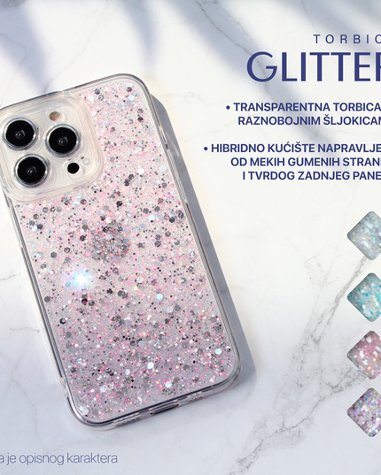 Torbica Glitter za iPhone 15 Pro Max 6.7