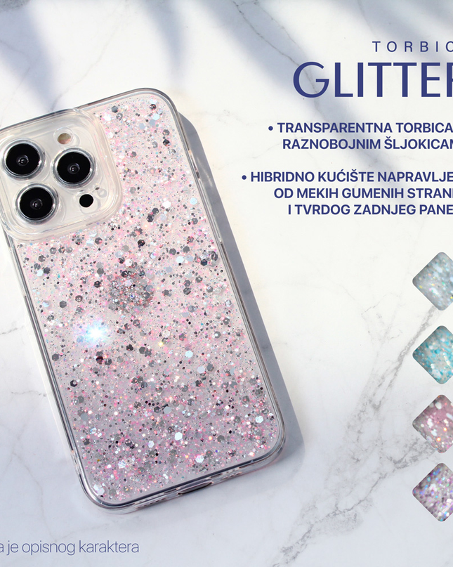 Torbica Glitter za iPhone 15 Pro Max 6.7