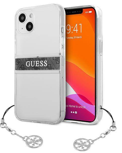 Torbica Guess 4G Stripe Charm za iPhone 13 6.1  (GUHCP13MKB4GGR)
